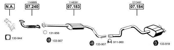 ASMET FO073734 Exhaust System